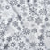 Cotton Fabric - Anthracite snowflakes on white background