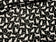 Cotton Fabric - Cats and Paws on Black