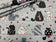 Cotton Fabric - Cats on a Line Amaranth