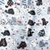 Cotton Fabric - Cats on a Line Grey