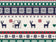 Cotton Fabric - Christmas Scandinavian Reindeer Green