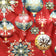 Cotton Fabric - Christmas decorative red baubles