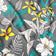 Cotton Fabric - Colorful Botany, Gray