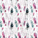 Cotton Fabric - Feathers and Beads Green and Pink