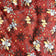 Cotton Fabric - Winter composition on red background