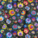 Cotton Fabric - Łowicz Folklore Pattern Black
