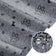 Water Resistant Fabric Oxford - Black Bones and Paws on Grey