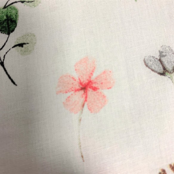 Cotton Fabric - Flowers Leaves and Twigs