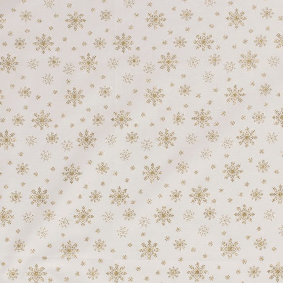 Premium Cotton - Christmas Snowflakes White