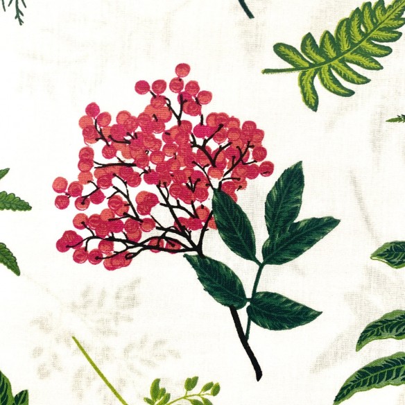 Cotton Fabric - Ferns and Butterflies