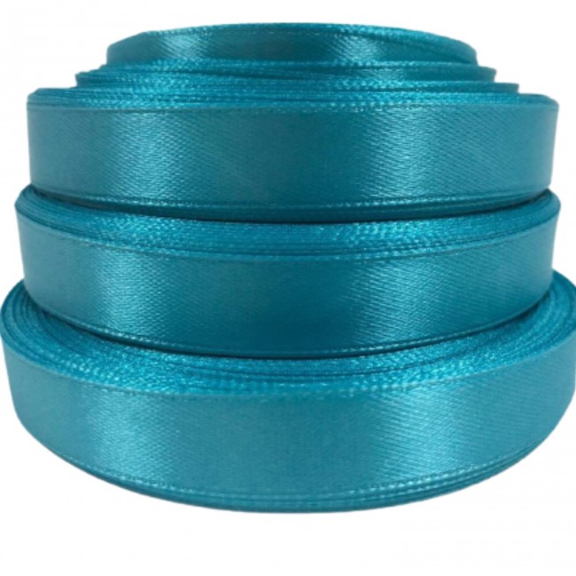 Satijnlint 12 mm Lengte 32 RM - Turquoise