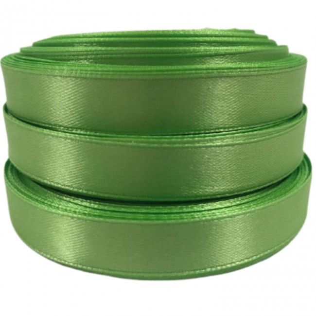 Satin Ribbon 12 mm Length 32 RM - Light Green