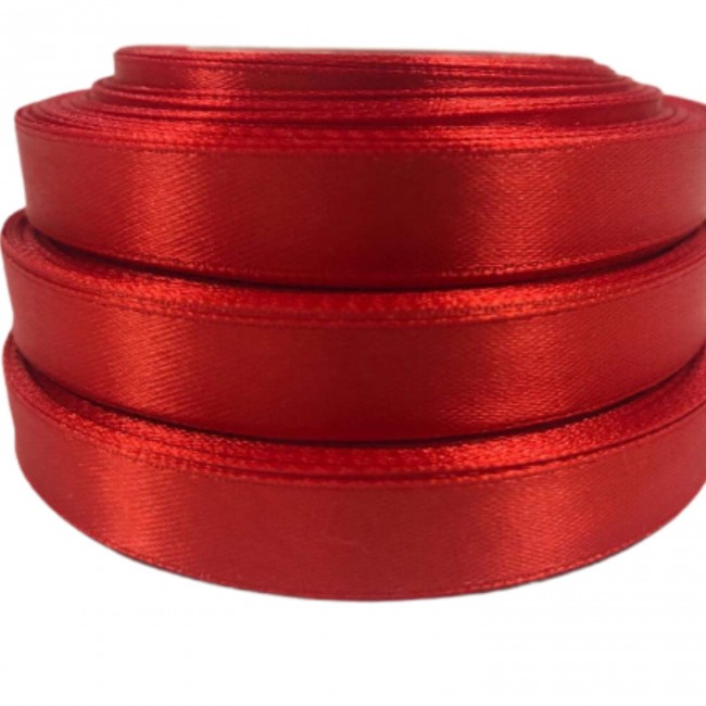 Satin Ribbon 12 mm Length 32 RM - Red