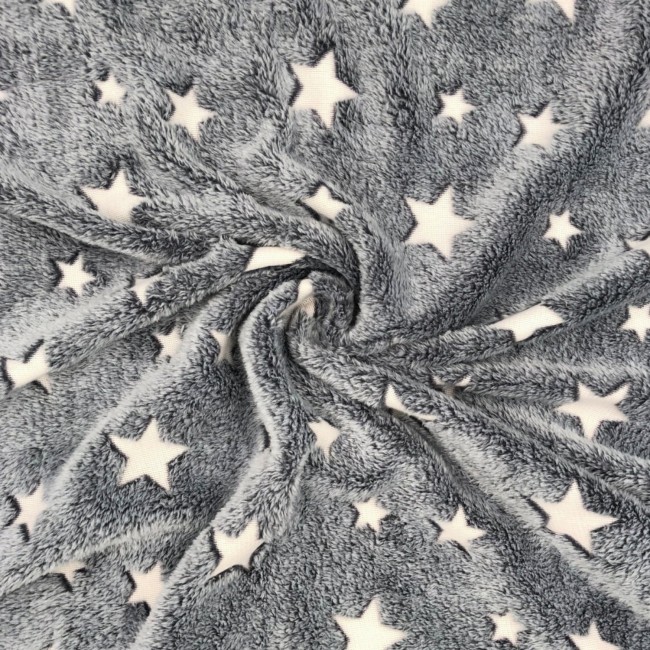 Knitted Fabric - Fur Stars