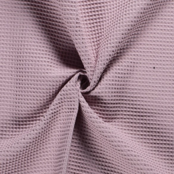 Cotton Waffle Fabric PREMIUM - Dirty Pink