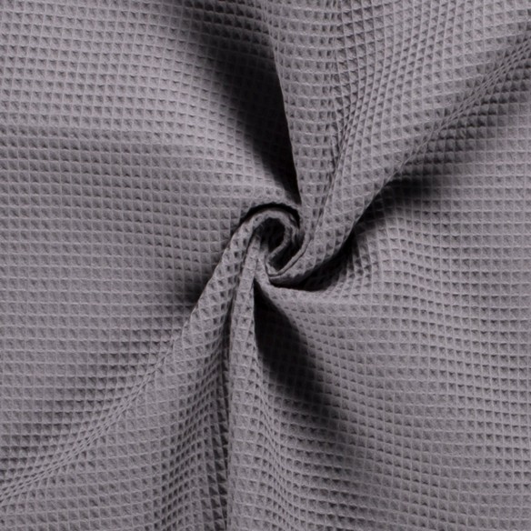 Cotton Waffle Fabric PREMIUM - Dark Grey