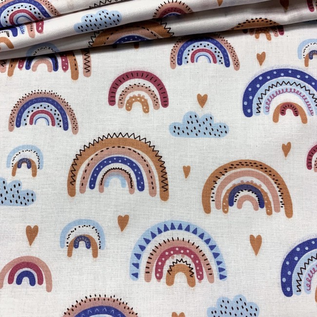 Cotton Fabric - Rainbows