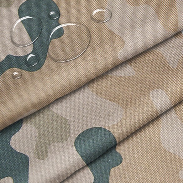 Water Resistant Fabric Oxford - Light Camo