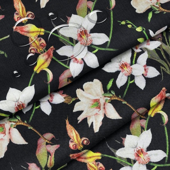 Water Resistant Fabric Oxford - White Orchid