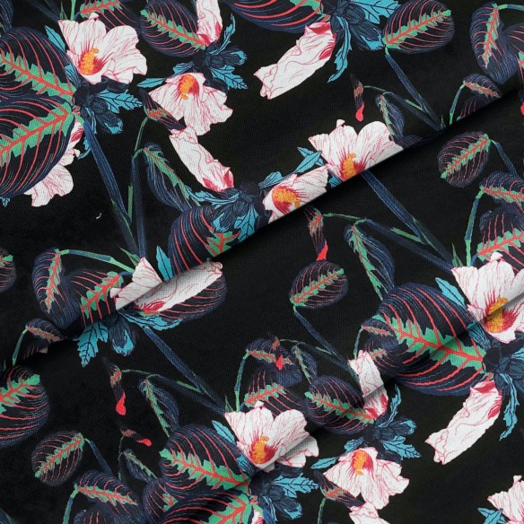 Water Resistant Fabric Oxford - Arrowroot Flowers
