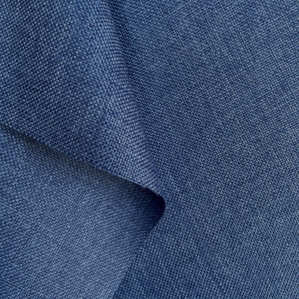 Waterbestendige stof linnen imitatie - donkerblauw