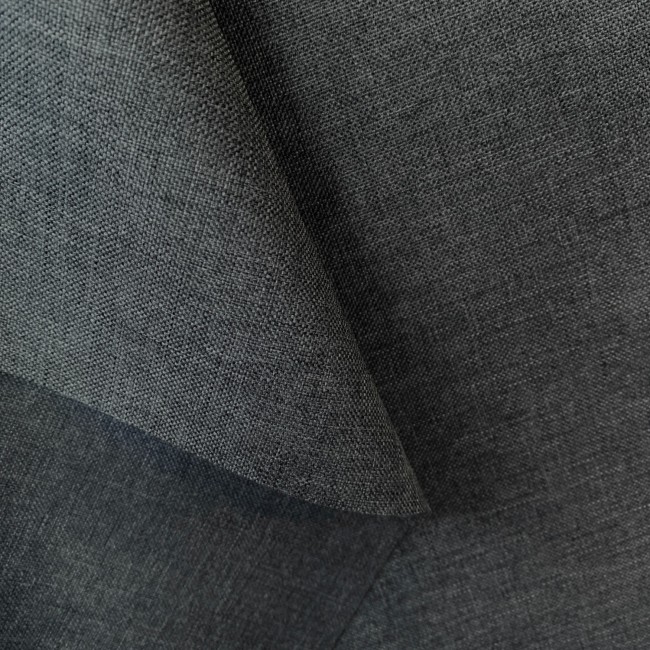 Water Resistant Fabric Linen Imitation - Dark Anthracite