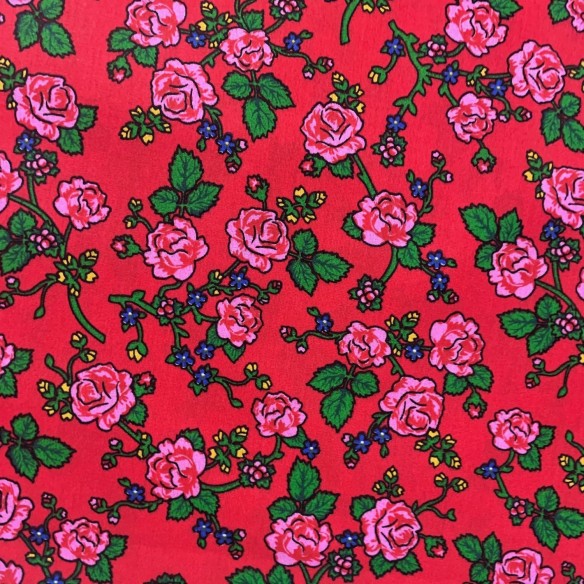 Cotton Fabric - Highland Flowers Red II