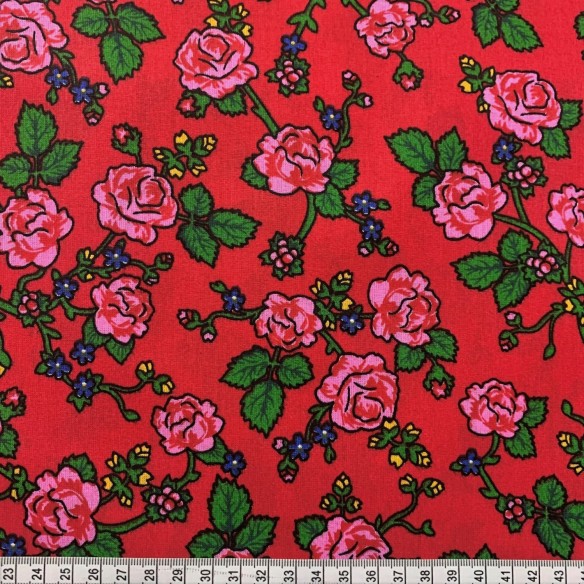 Cotton Fabric - Highland Flowers Red II