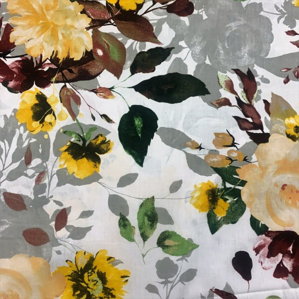 Cotton Fabric - Multicolor Flowers