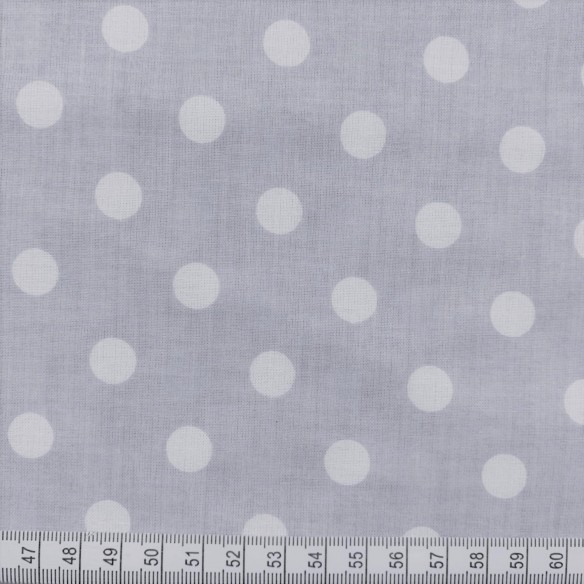 Cotton Fabric - Grey Dots 1 cm