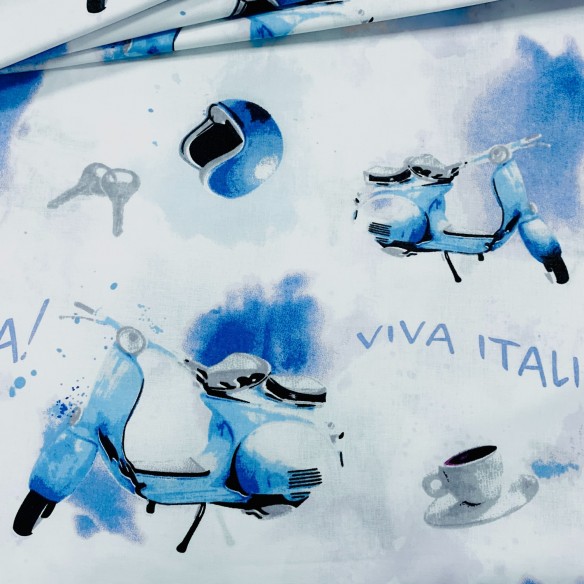 Bavlnená látka - Viva Italia