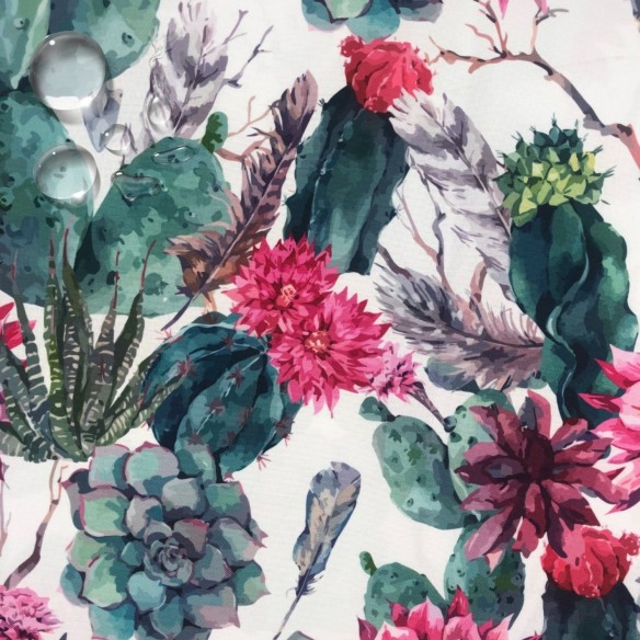 Water Resistant Fabric Oxford - Cacti