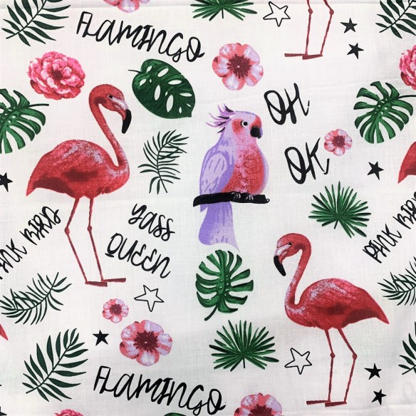 Cotton Fabric - Flamingo
