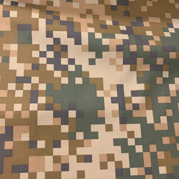 Elan-katoenstof - PIXEL Camouflage