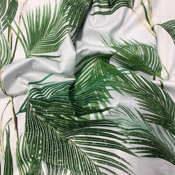 Cotton Fabric - Green palm