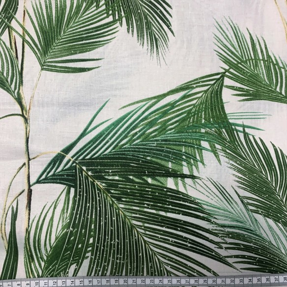 Cotton Fabric - Green palm