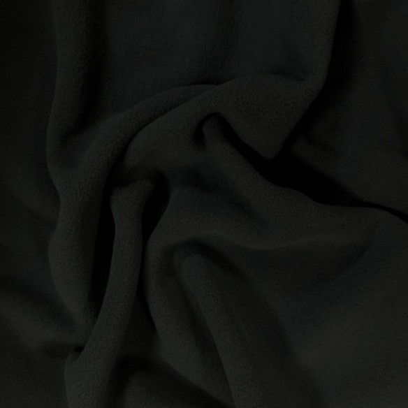 Knitted Fabric Polar Fleece - Black