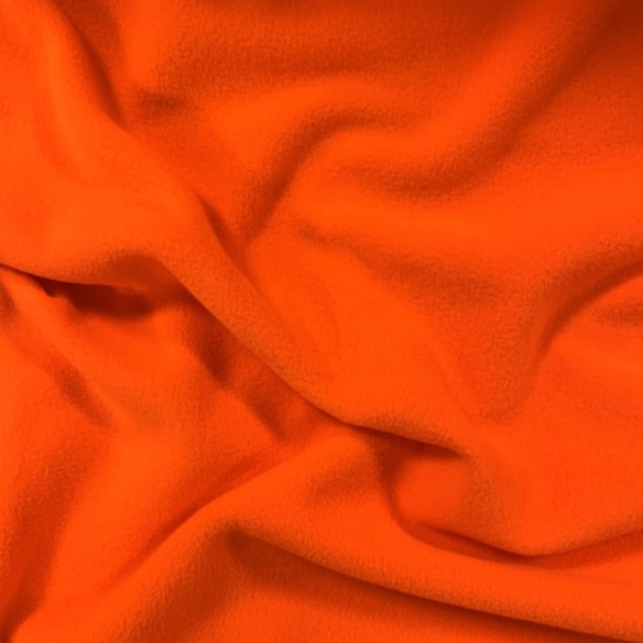Gebreide stof Polar Fleece - NEON Oranje