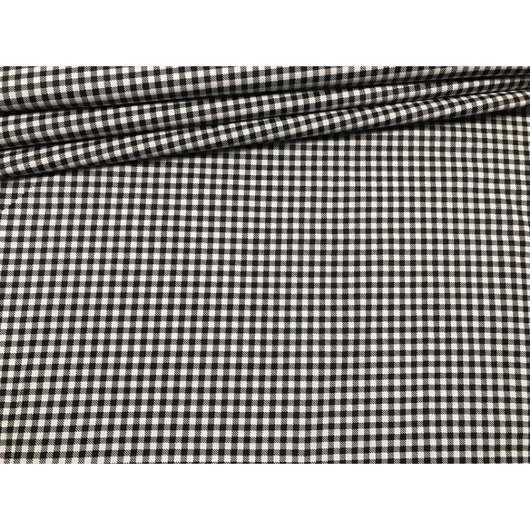 Cotton Fabric - Black Grid