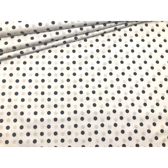 Cotton Fabric - Black Dots 1 cm