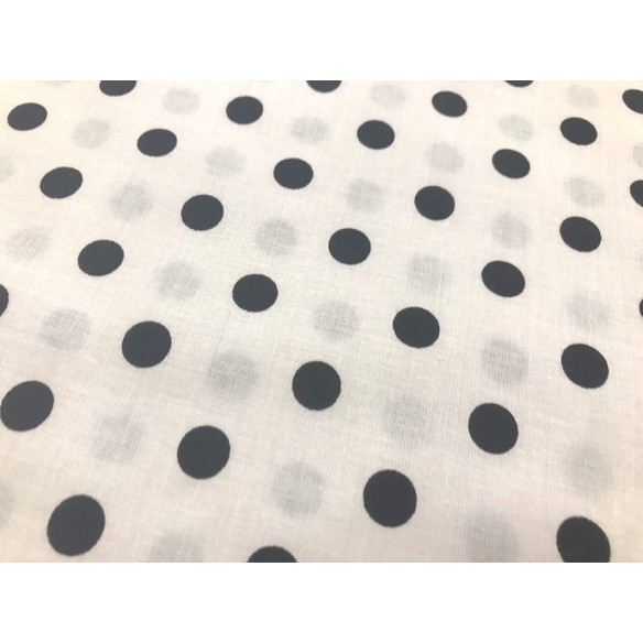 Cotton Fabric - Black Dots 1 cm