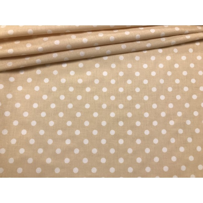 Cotton Fabric - Coffee Dots