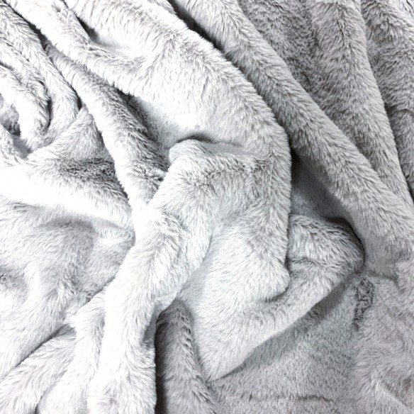 Knitted Fabric - BUNNY Fur, Silver