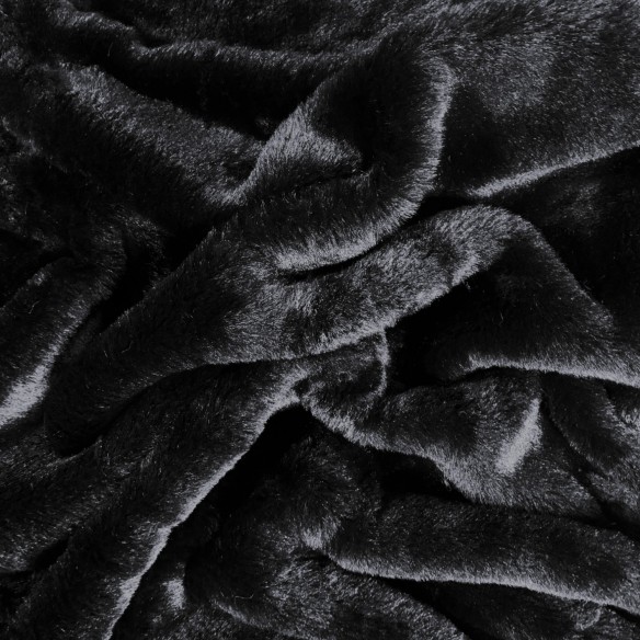 Knitted Fabric - BUNNY Fur, Black