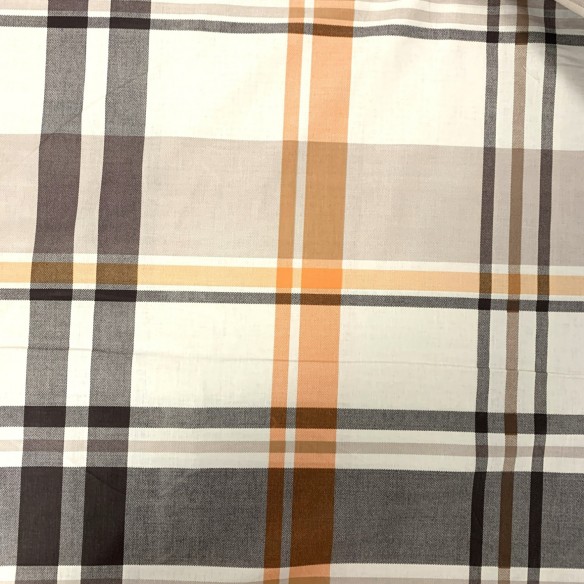 Cotton Fabric 220 cm - Grid Beige