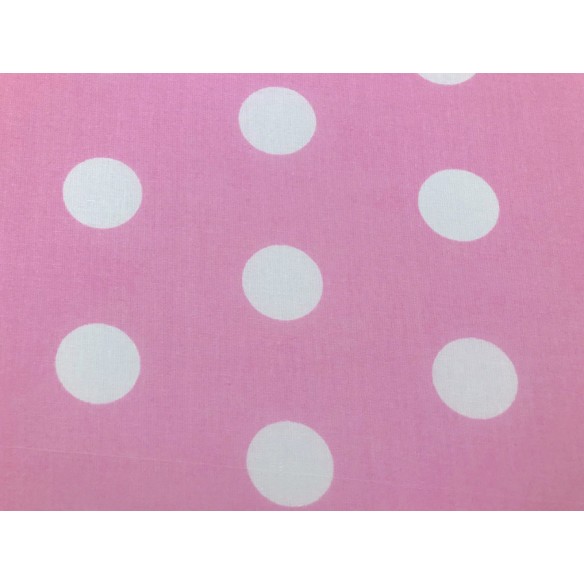 Cotton Fabric - Pink Dots 2.5 cm