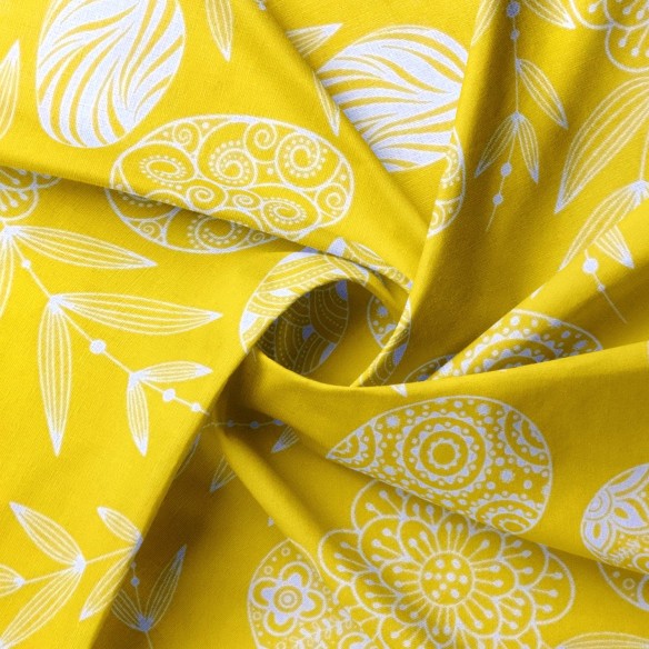 Cotton Fabric - Easter, Yellow