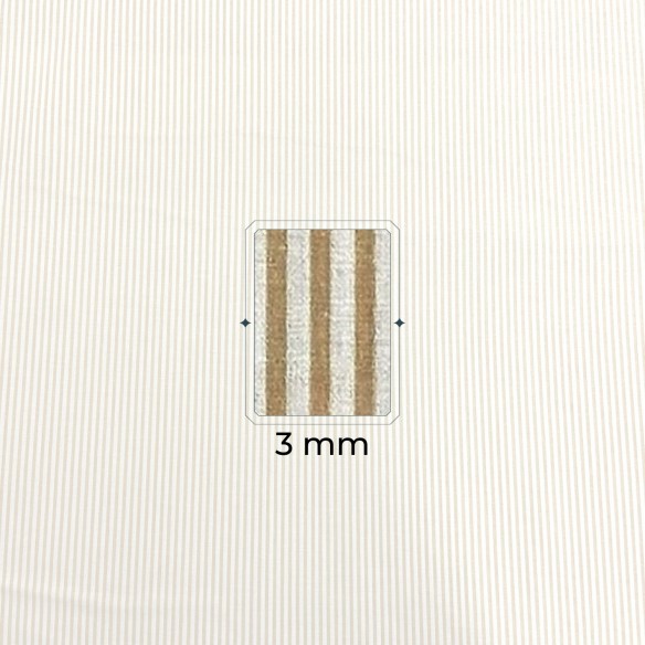 Cotton Fabric - Beige Stripes 3 mm