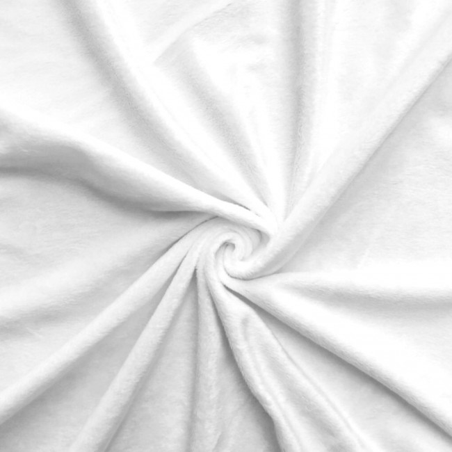 Minky Fabric Smooth – biela