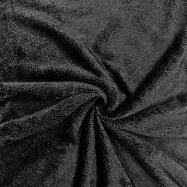 Pletená látka - Čierna kožušina